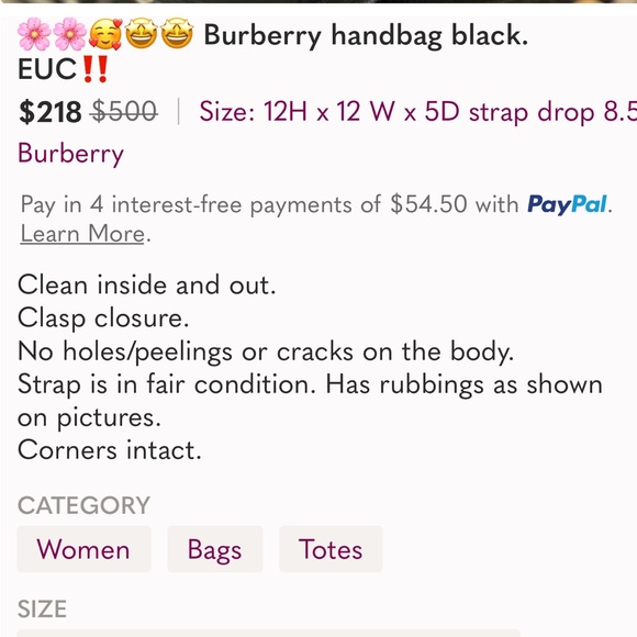 🌸🌸🥰LoW STARt Burberry handbag black. EUC‼️ - Picture 10 of 10